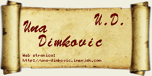 Una Dimković vizit kartica